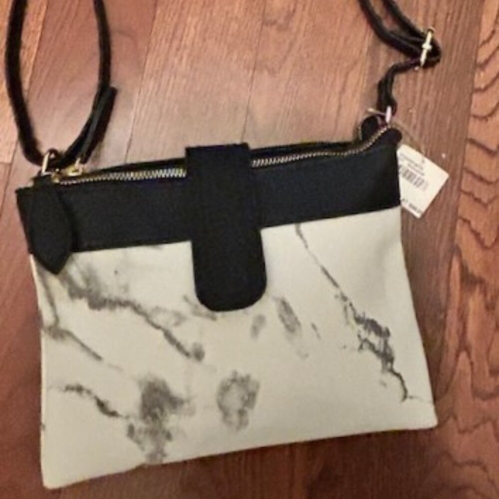 Timeless Style Black & White Crossbody Handbag